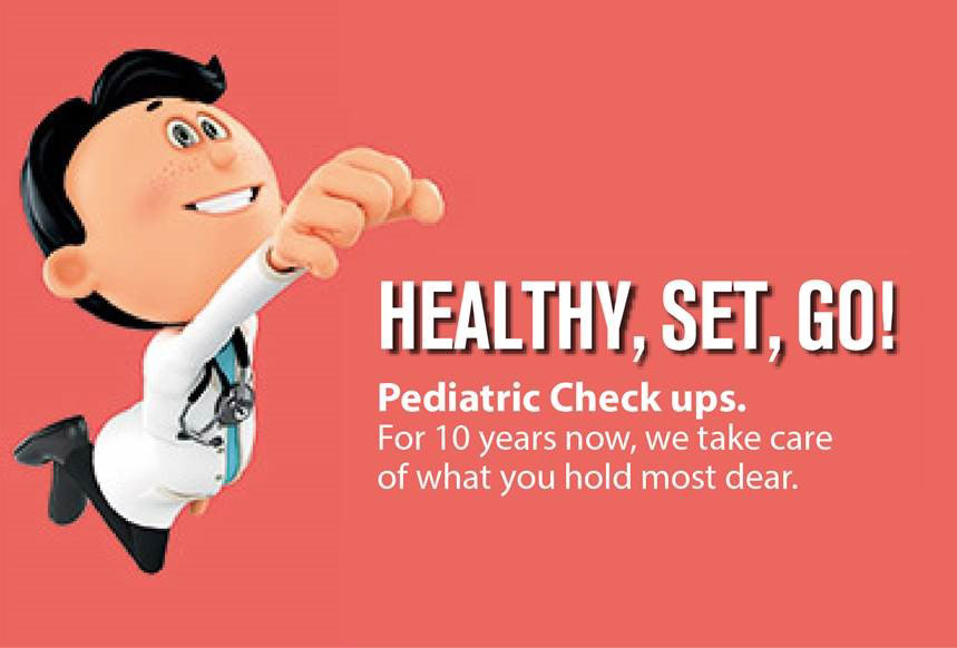 HEALTHY, SET, GO! – Pediatric check-ups. For 10 years now, we take care of what you hold most dear!