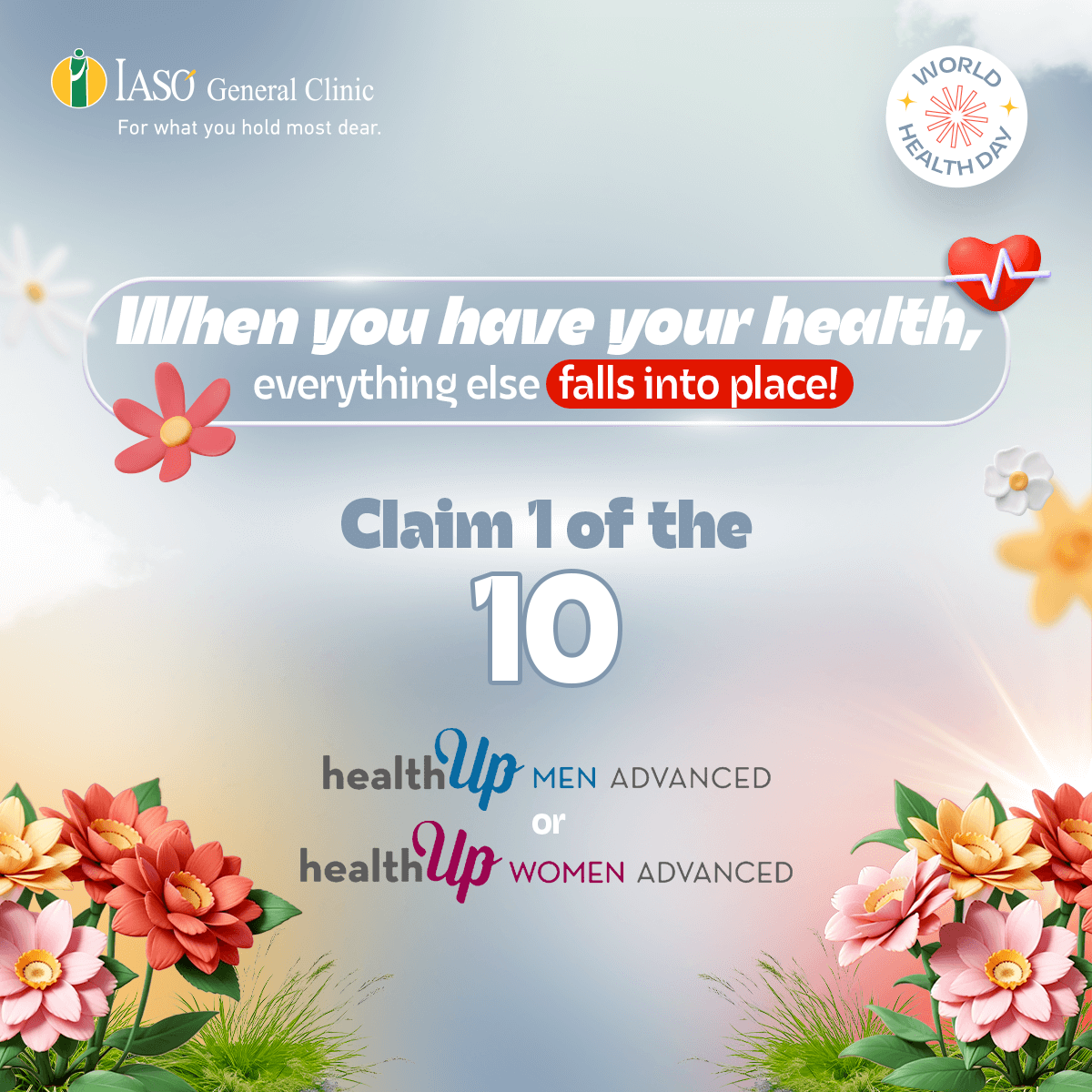 IASO General Clinic: “When you have your health, everything else falls into place” Contest on Instagram with 10 checkups as a gift on the occasion of World Health Day