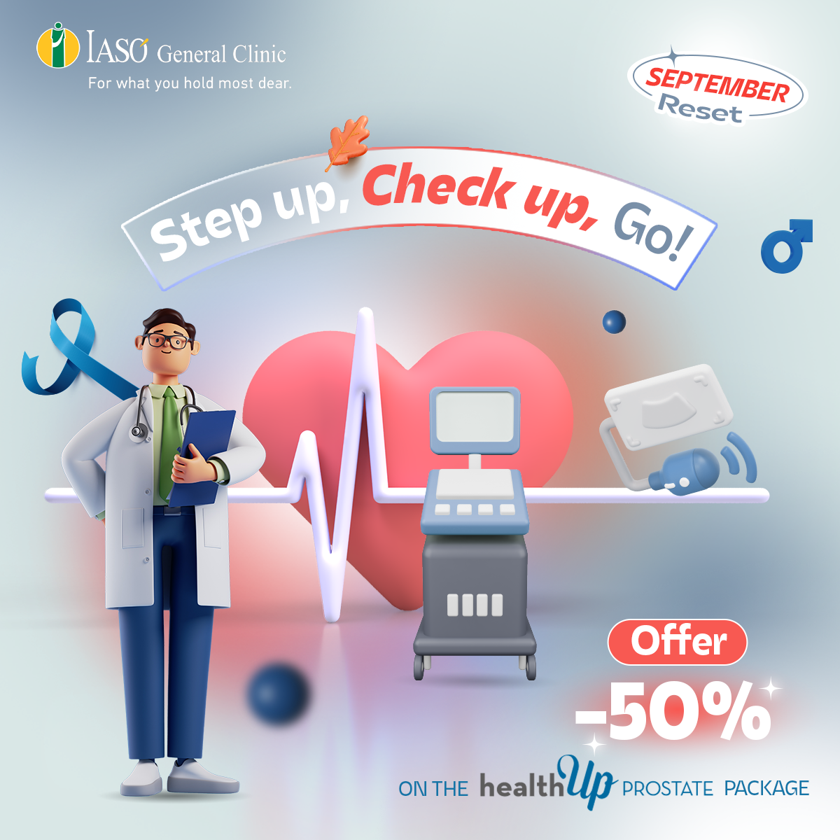 IASO General Clinic: HealthUp PROSTATE package offer on the occasion of the European Prostate Cancer Awareness Day IASO General Clinic: HealthUp PROSTATE package offer on the occasion of the European Prostate Cancer Awareness Day