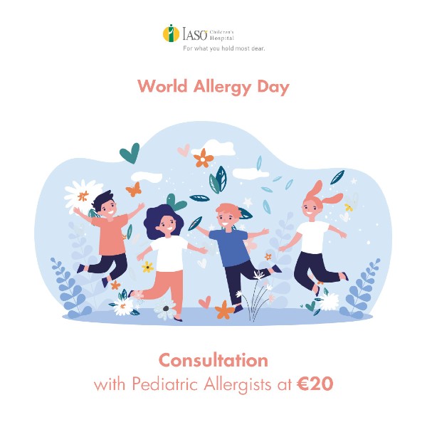 IASO Children’s Hospital: World Allergy Day – Offer at the Allergy Department IASO Children’s Hospital: World Allergy Day – Offer at the Allergy Department
