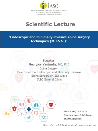 IASO General Clinic’s SCIENTIFIC LECTURE IASO General Clinic’s SCIENTIFIC LECTURE