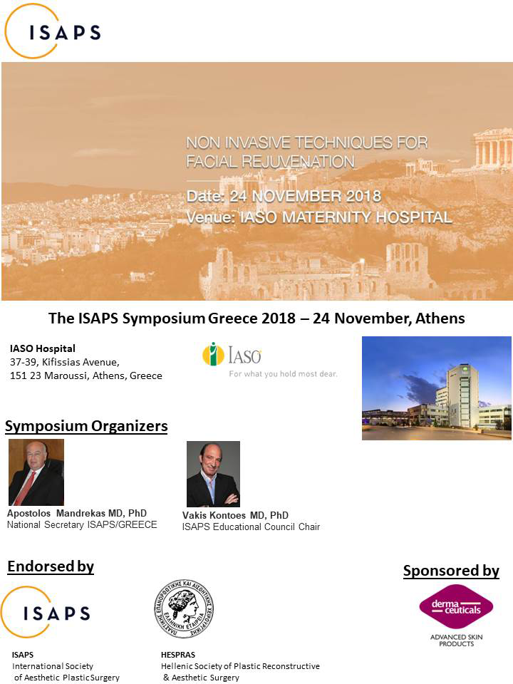 1ο International Society of Aesthetic Plastic Surgery - ISAPS Symposium 1ο International Society of Aesthetic Plastic Surgery - ISAPS Symposium