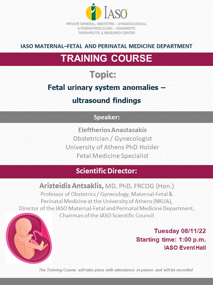 Training Course of the IASO Maternal-Fetal and Perinatal Medicine Department Training Course of the IASO Maternal-Fetal and Perinatal Medicine Department