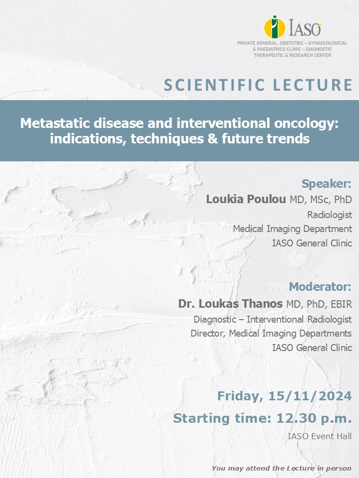 IASO General Clinic - SCIENTIFIC LECTURE IASO General Clinic - SCIENTIFIC LECTURE