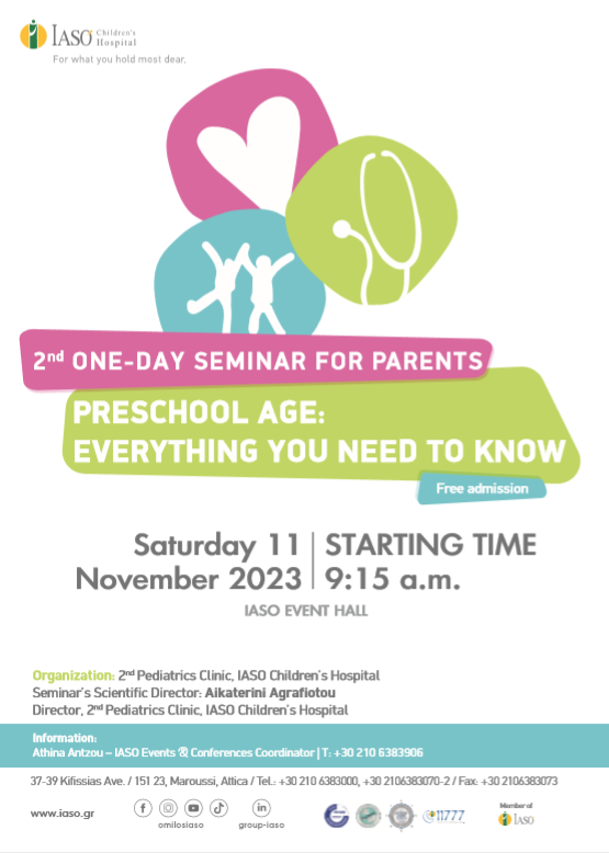 2nd One-Day Seminar of IASO Children’s Hospital for Parents on the topic "Preschool Age: Everything you need to know" 2nd One-Day Seminar of IASO Children’s Hospital for Parents on the topic "Preschool Age: Everything you need to know"