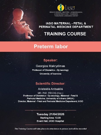 Training Course of IASO’s Maternal - Fetal and Perinatal Medicine Department