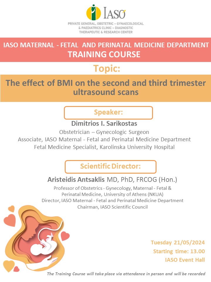 Training Course of IASO’s Maternal - Fetal and Perinatal Medicine Department Training Course of IASO’s Maternal - Fetal and Perinatal Medicine Department