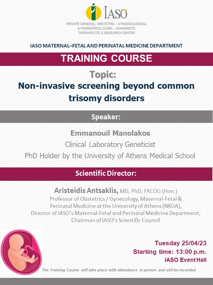 Training Course of the IASO Maternal-Fetal and Perinatal Medicine Department Training Course of the IASO Maternal-Fetal and Perinatal Medicine Department