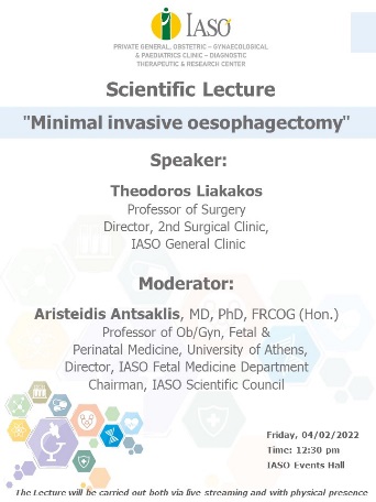 Scientific Lecture on "Minimal invasive oesophagectomy"