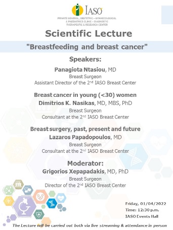 Scientific Lecture of IASO on "Breastfeeding and breast cancer" Scientific Lecture of IASO on "Breastfeeding and breast cancer"