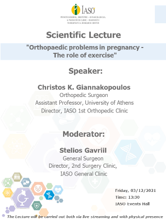 Scientific Lecture: Orthopaedic problems in pregnancy - The role of exercise