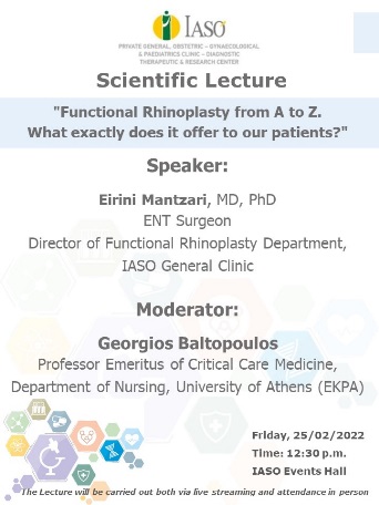 Scientific Lecture of  IASO General Clinic on "Functional Rhinoplasty from A to Z. Functional considerations" Scientific Lecture of  IASO General Clinic on "Functional Rhinoplasty from A to Z. Functional considerations"