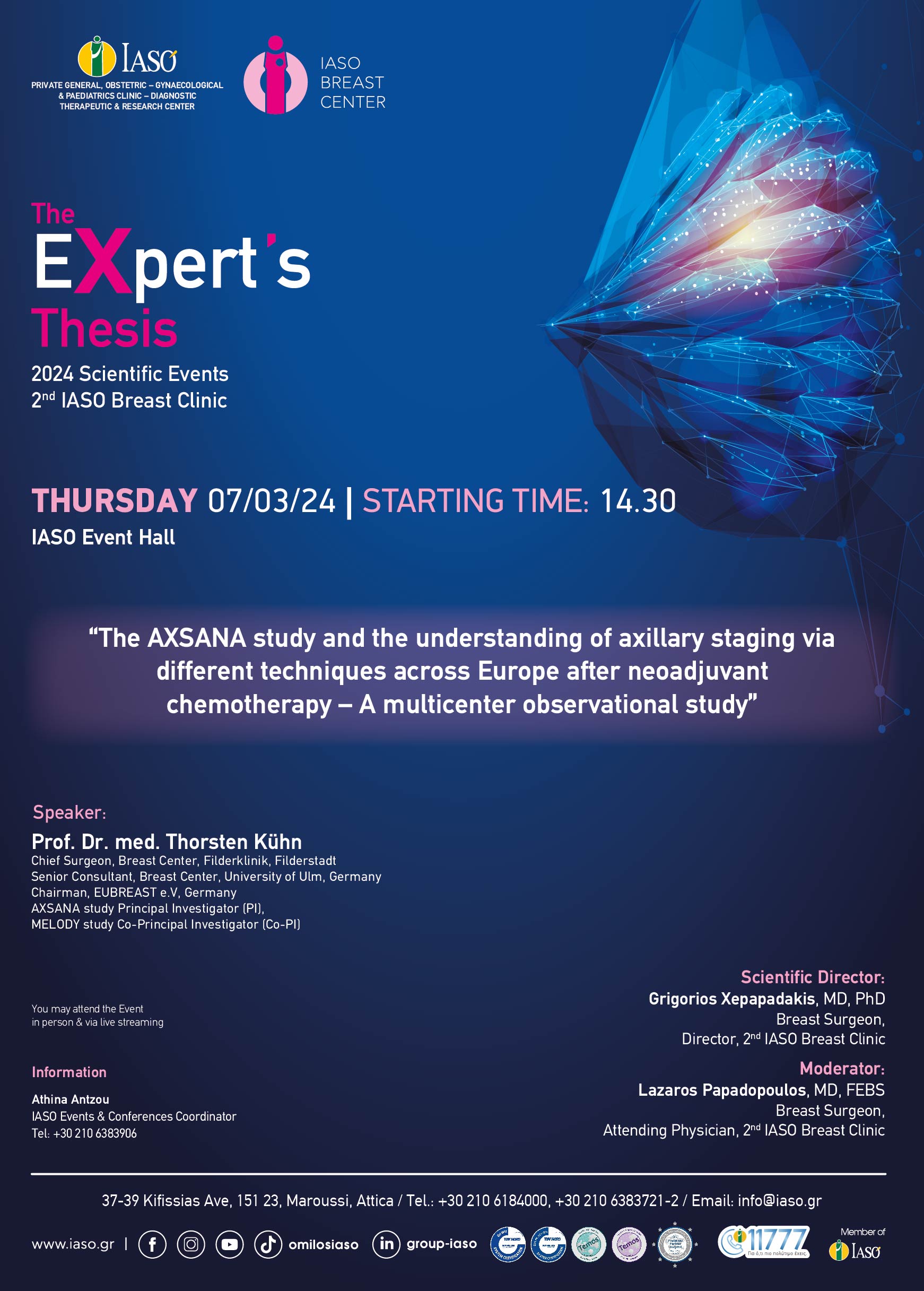 Scientific Events "The Expert’s Thesis" of the 2nd Breast Clinic – 3rd Seminar Scientific Events "The Expert’s Thesis" of the 2nd Breast Clinic – 3rd Seminar